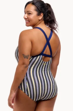 Women Funkita Admiralty Stripe Brace Me Back One Piece