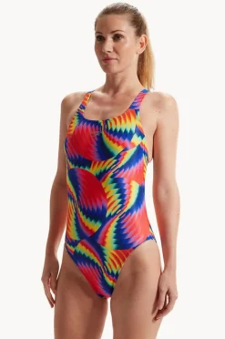 Women Speedo Allover Digital Leaderback One Piece