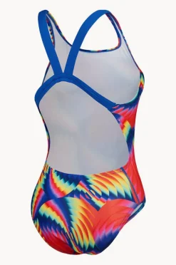 Women Speedo Allover Digital Leaderback One Piece