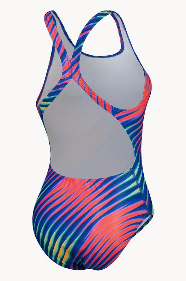 Women Speedo Allover Digital Powerback One Piece