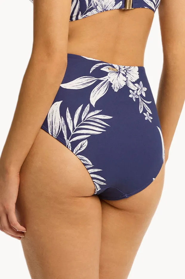Women Sea Level Aloha Gathered High Waist Pant
