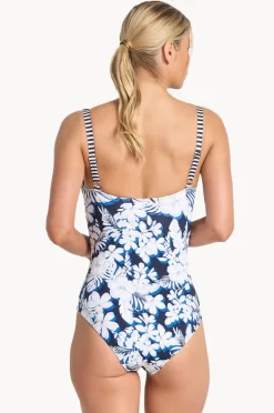 Women Jantzen Anchor Ruched Square Neck One Piece