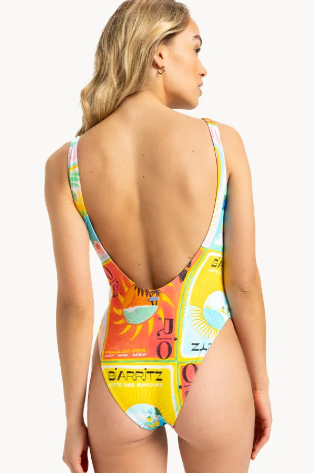 Women Roxy Atlas High Leg One Piece