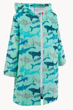 BOY Back Beach Co Baby Sharky Hooded Towelling Robe 12-24M
