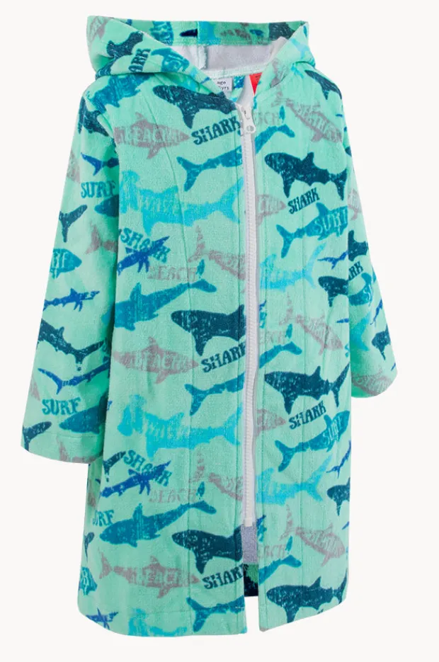 BOY Back Beach Co Baby Sharky Hooded Towelling Robe 12-24M