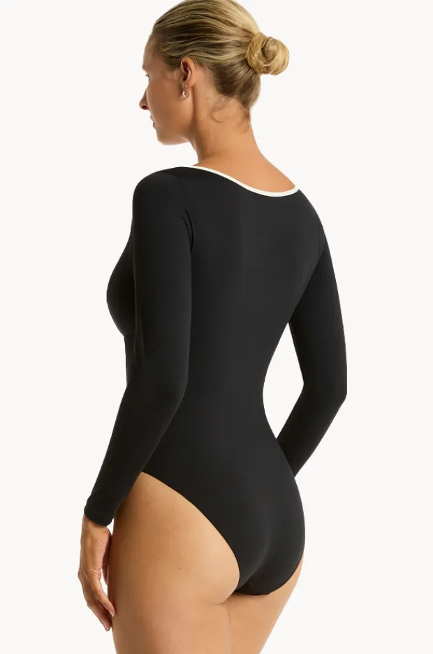 Women Sea Level Babylon Long Sleeve Sunsuit