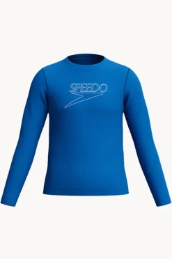 BOY Speedo Boys Classic Logo Long Sleeve Suntop