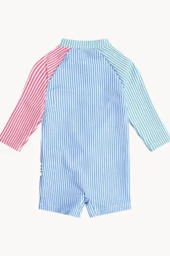BOY Huxbaby Boys Spliced Stripe Sunsuit