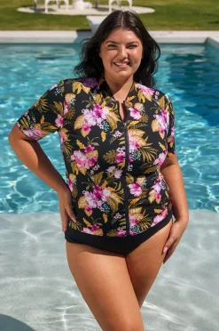 Women Capriosca Caribbean Short Sleeve Suntop