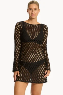 Women Sea Level Castaway Mesh Cover Up