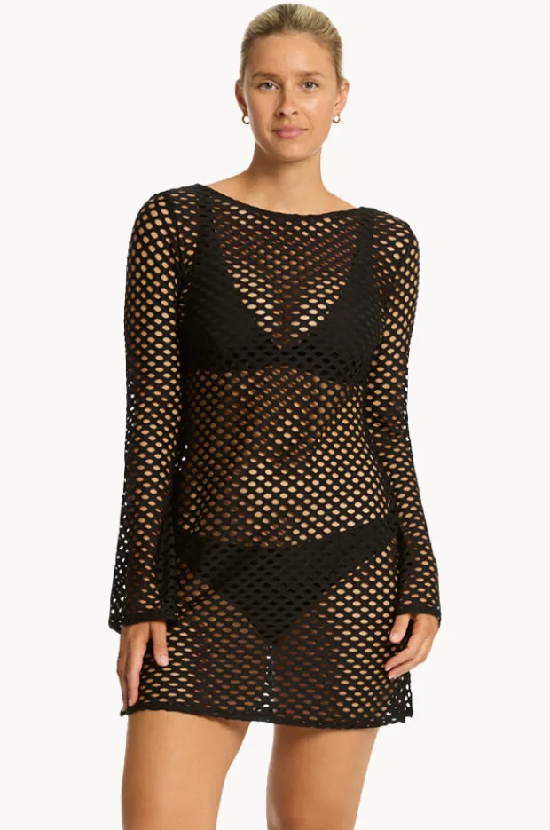 Women Sea Level Castaway Mesh Cover Up