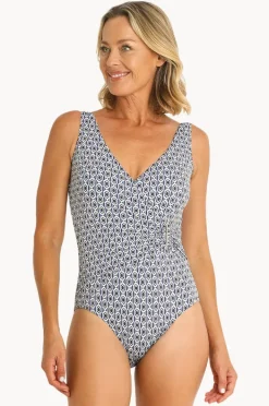 Women Jantzen Chains Bar Surplice One Piece