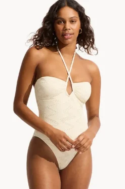 Women Seafolly Chiara Diamond Wire Bandeau One Piece