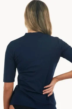 Women Babes In The Shade Classic Zip Short Sleeve Suntop