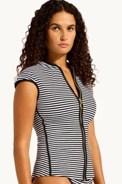 Women Seafolly Clubhouse Cap Sleeve Suntop