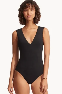Women Seafolly Collective V Neck One Piece