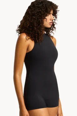 Women Seafolly Collective Zip Back Boyleg One Piece