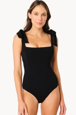Women Une Piece Crinkle Classic Square Neck One Piece