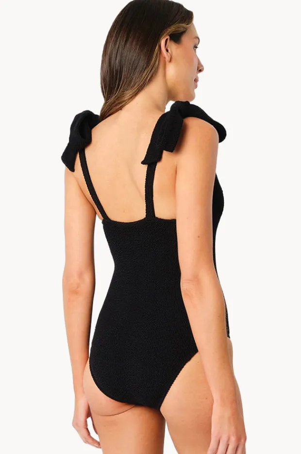 Women Une Piece Crinkle Classic Square Neck One Piece