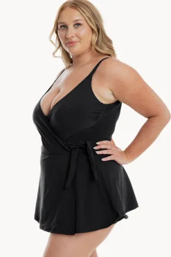 Women Togs Swimwear Cross Over Swim Dress
