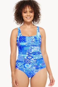 Women Togs Swimwear Delta Gathered Square Neck One Piece