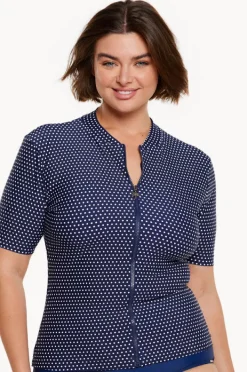 Women Capriosca Dots Short Sleeve Suntop