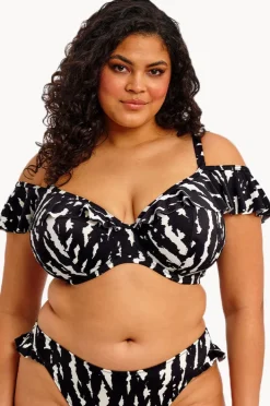 Women Elomi Swimwear Echo Shell G Cup Ruffle Plunge Bra