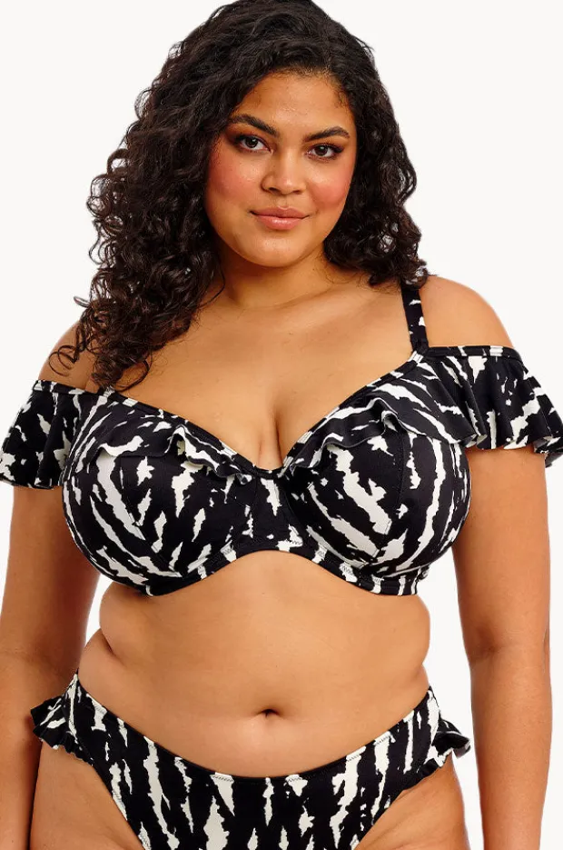 Women Elomi Swimwear Echo Shell G Cup Ruffle Plunge Bra