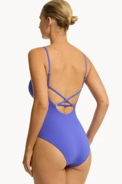 Women Sea Level Eco Essentials Cross Back Tri One Piece