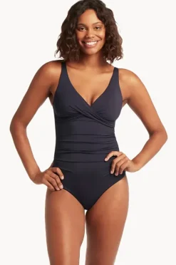 Women Sea Level Eco Essentials Cross Front One Piece