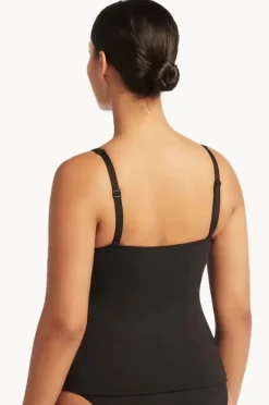 Women Sea Level Eco Essentials Cross Front Tankini Separate