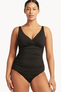 Women Sea Level Eco Essentials Cross Front Tankini Separate