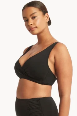 Women Sea Level Eco Essentials Cross Front Bra