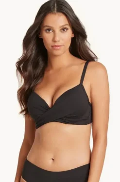Women Sea Level Eco Essentials D/DD Cup Cross Front Bra