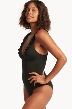 Women Sea Level Eco Essentials Frill One Piece