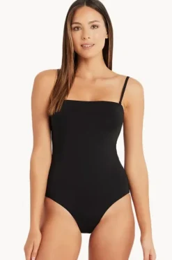 Women Sea Level Eco Essentials High Leg Bandeau One Piece