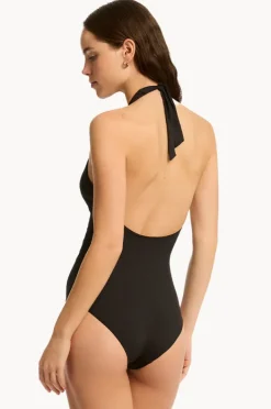 Women Sea Level Eco Essentials Keyhole Halter One Piece