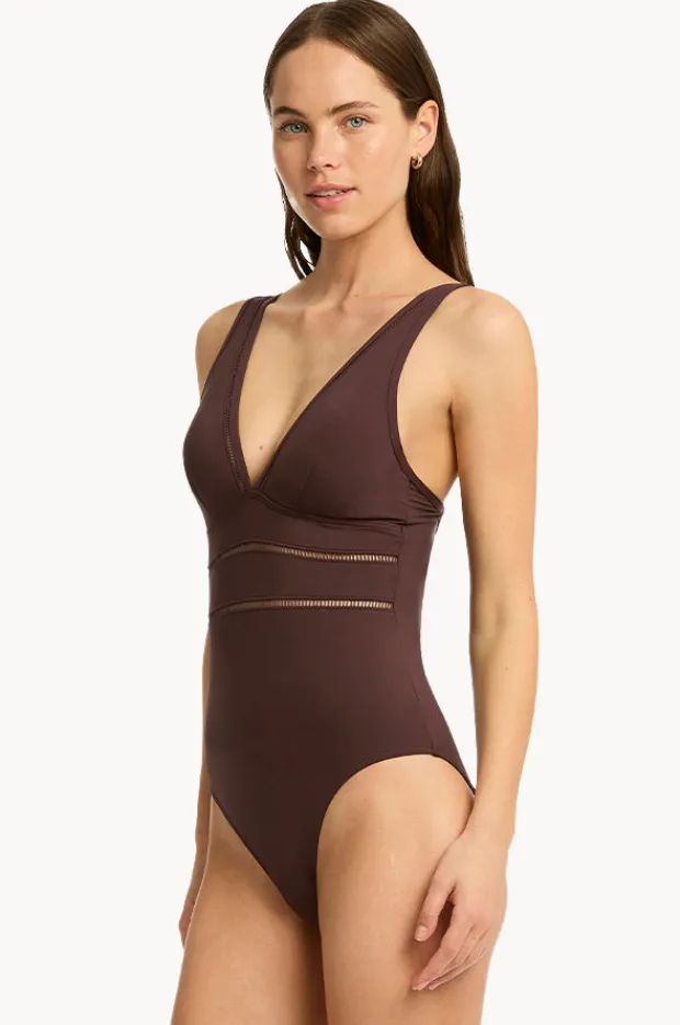 Women Sea Level Eco Essentials Spliced One Piece