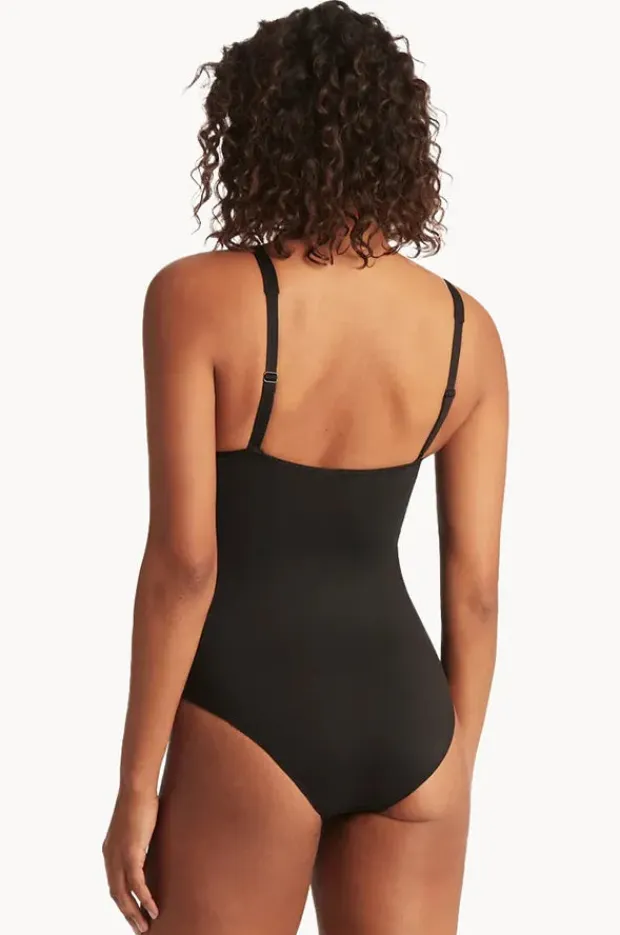 Women Sea Level Eco Essentials Twist Front One Piece