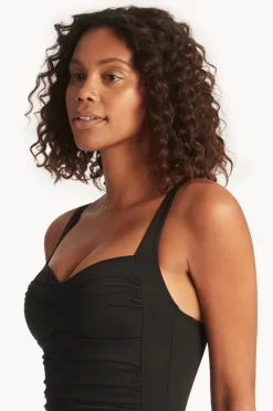 Women Sea Level Eco Essentials Twist Front One Piece