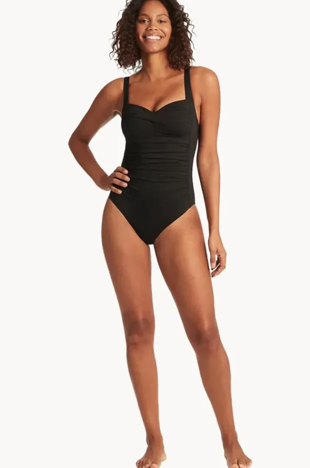 Women Sea Level Eco Essentials Twist Front One Piece