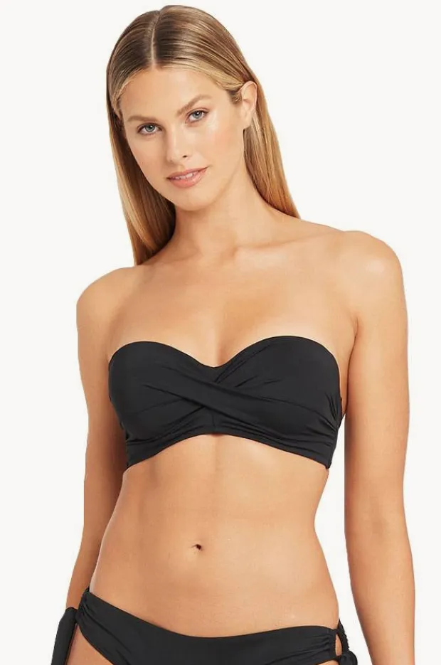 Women Sea Level Eco Essentials Twist Front Bandeau