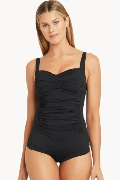 Women Sea Level Eco Essentials Twist Front Boyleg One Piece