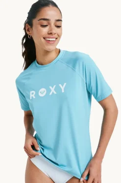 Women Roxy Essential Short Sleeve Suntop