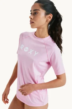 Women Roxy Essential Short Sleeve Suntop