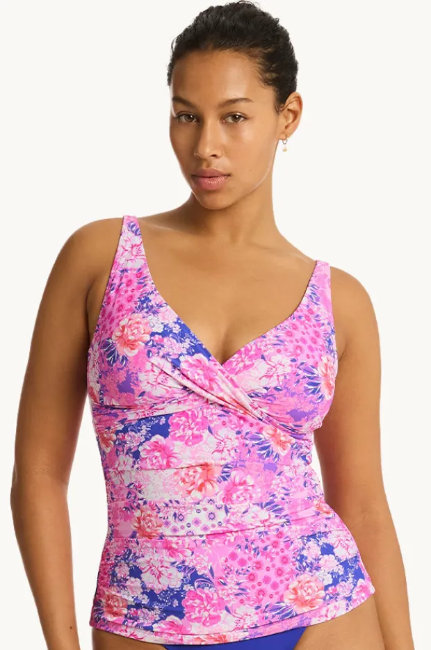 Women Sea Level Fiesta Cross Front Tankini Separate