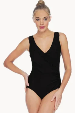 Women Jantzen Frill Cross Over One Piece