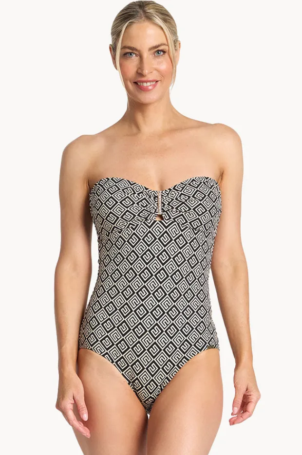 Women Jantzen Geneva Bar Bandeau One Piece