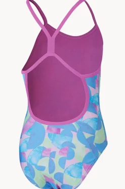 Speedo Girls Allover Digital V Back One Piece