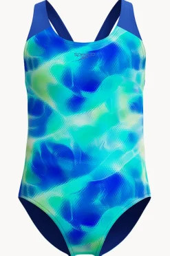 Speedo Girls Allover Print Splashback One Piece